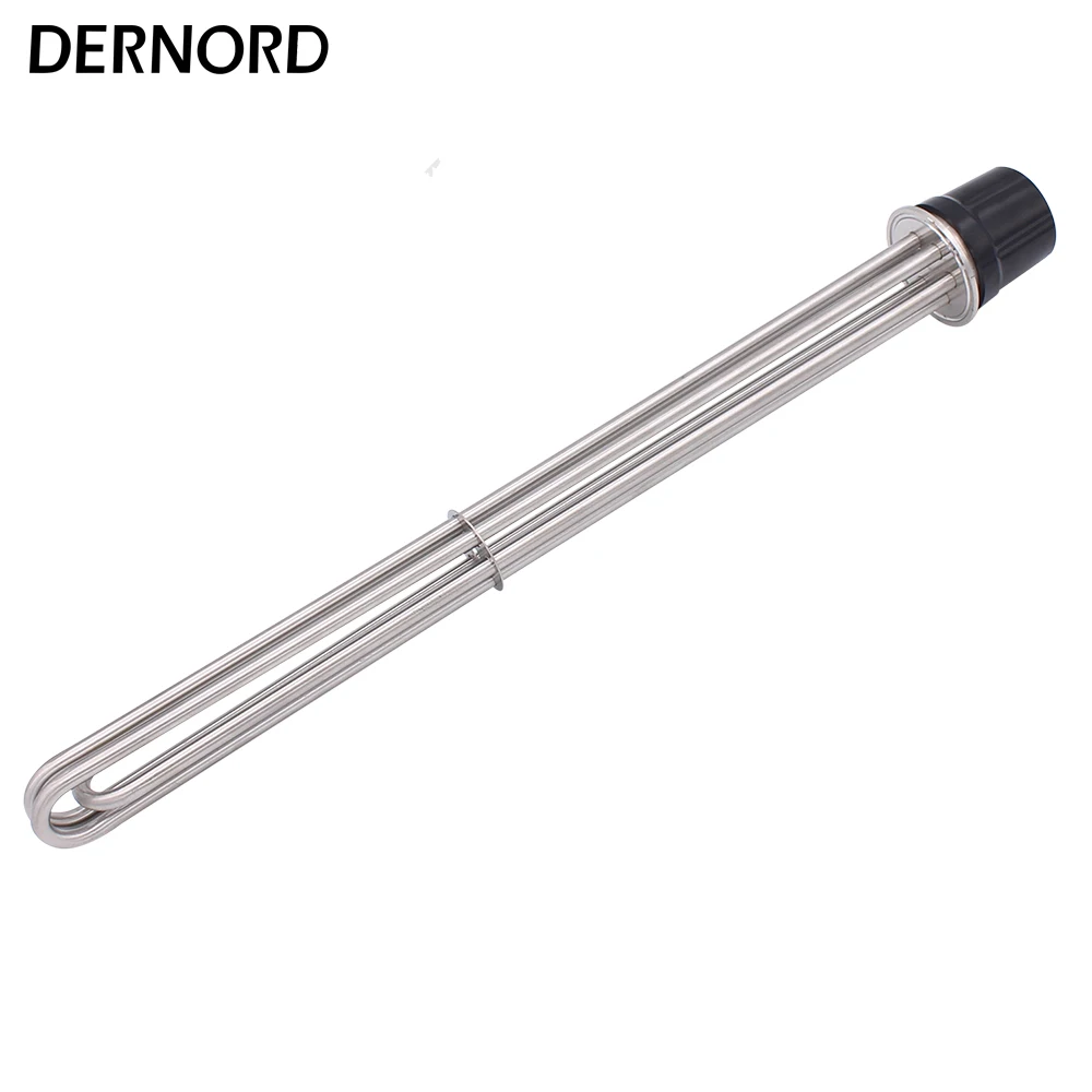 DERNORD 2" Tri clamp 220V/380V 6KW Low Watt Density Immersion Heater Electric Heating Element