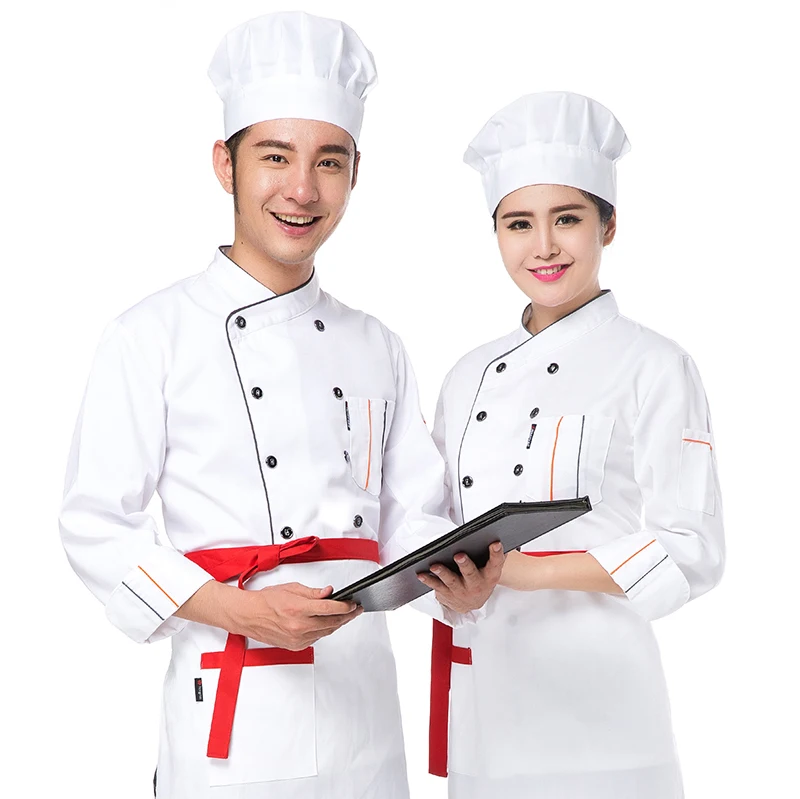 Chef clothing long sleeved autumn and winter hotel restaurant kitchen