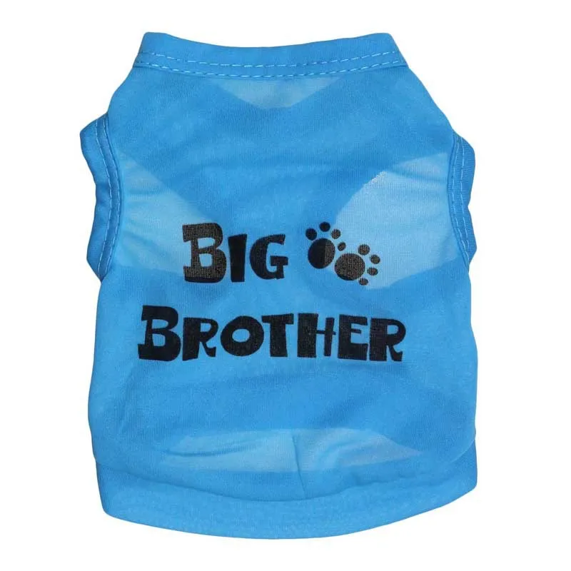 Весенне-летняя футболка, одежда для собак, маленькие собаки, домашние животные, большой брат, дизайнерский жилет с рисунком, Толстовка для маленьких собак, кошек