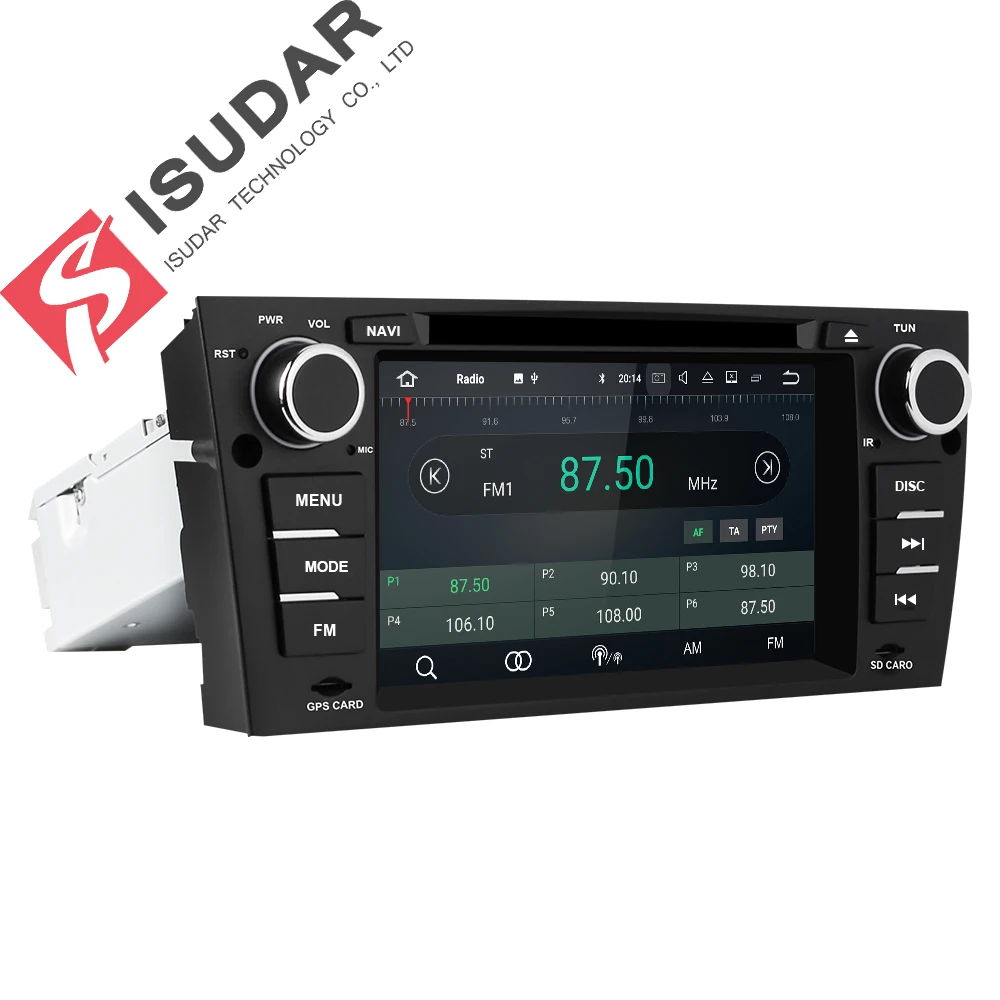Isudar Штатная Автомагнитола dvd gps навигация с канбус на Android 8.1.0 2 Din Для автомобилей