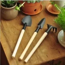 3 pcs / set! hand tools gardening kit ferramentas bonsai Iron shovel rake shovel ripper garden digging tools