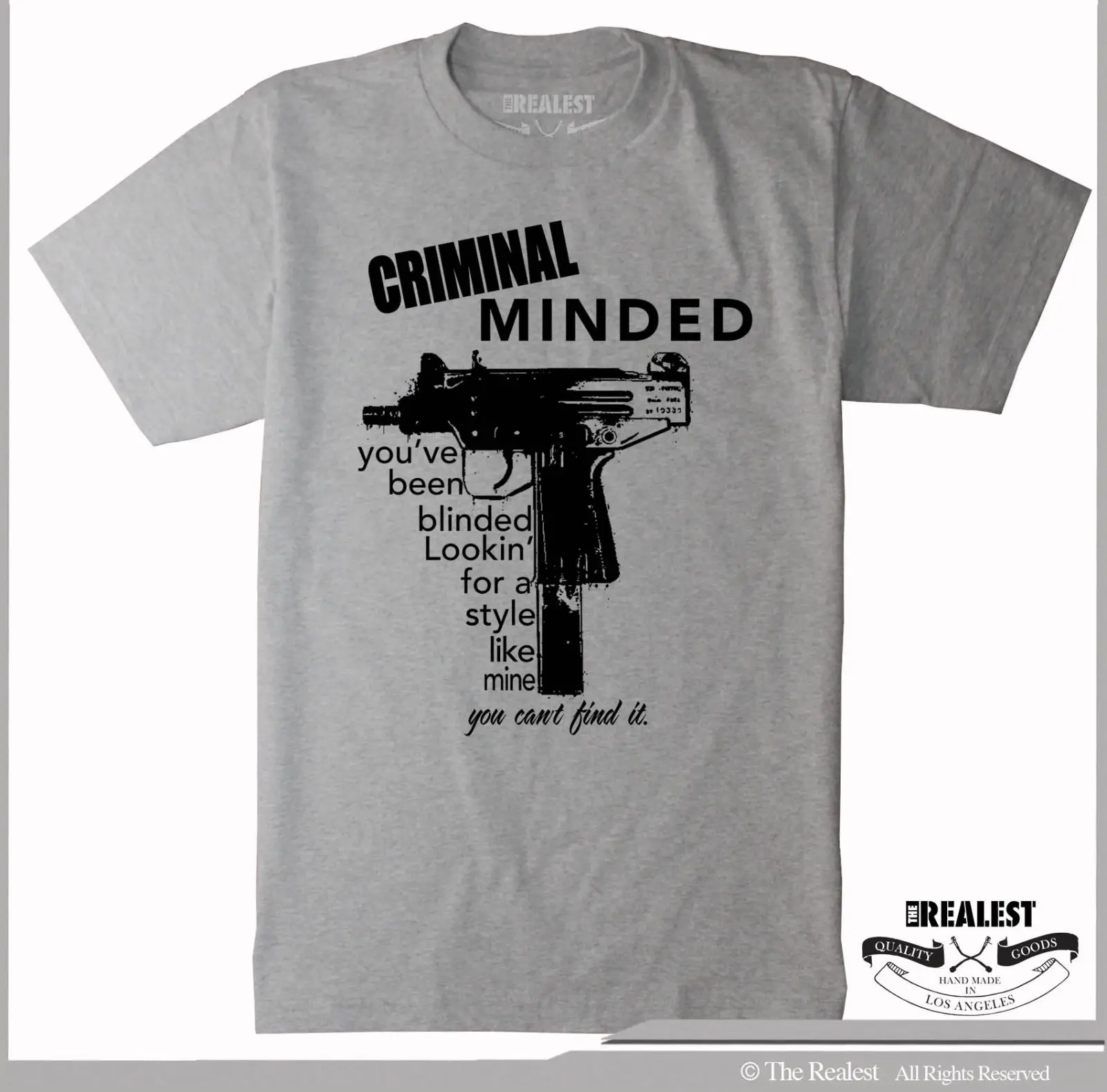 Funny Clothing Casual Short Sleeve Tshirts KRS ONE CRIMINAL MINDED T