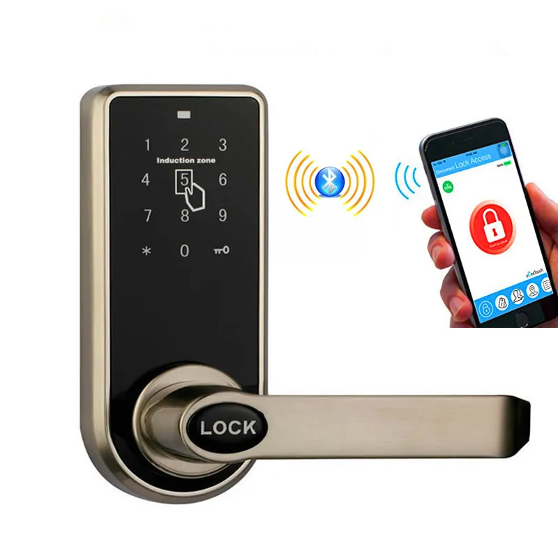 

Bluetooth Smart Electronic Keyless Keypad Home Entry Door Lock with Smartphone Controlled for Hotel and Apartment Compatible