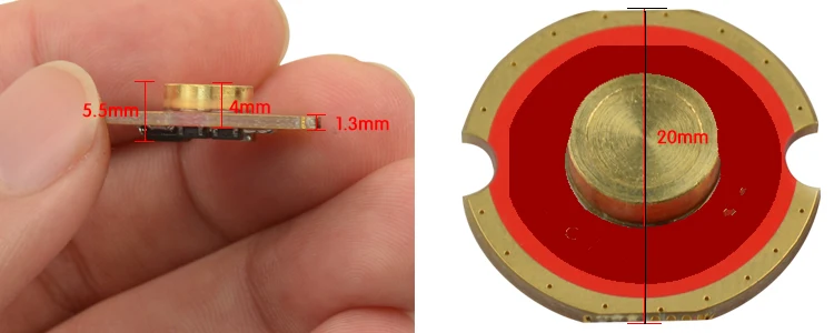 21 мм светодиодный драйвер фонарика монтажная плата 3,7 V 4,2 V 3A ток для MCE XM-L2 U2 T6 XPL драйвер(упаковка 20 шт