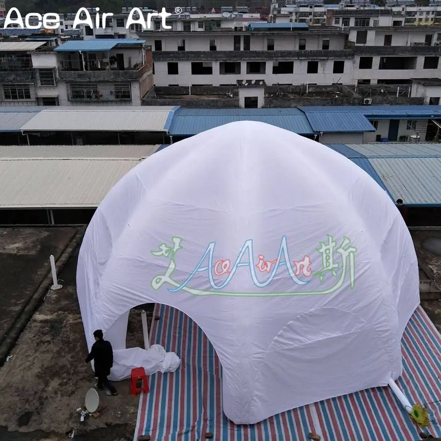  10m diameter LED lights inflatable dome spider marquee tentevent gathering station with full cover 