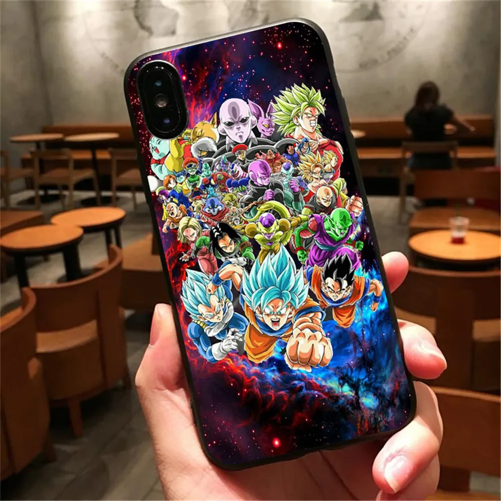 Dragon Ball Z Super DBZ Goku Coque For iPhone 8 7 6 plus X Xs Xr max 5 11 11p 11max Phone Case for Samsung 8 9 10 plus case
