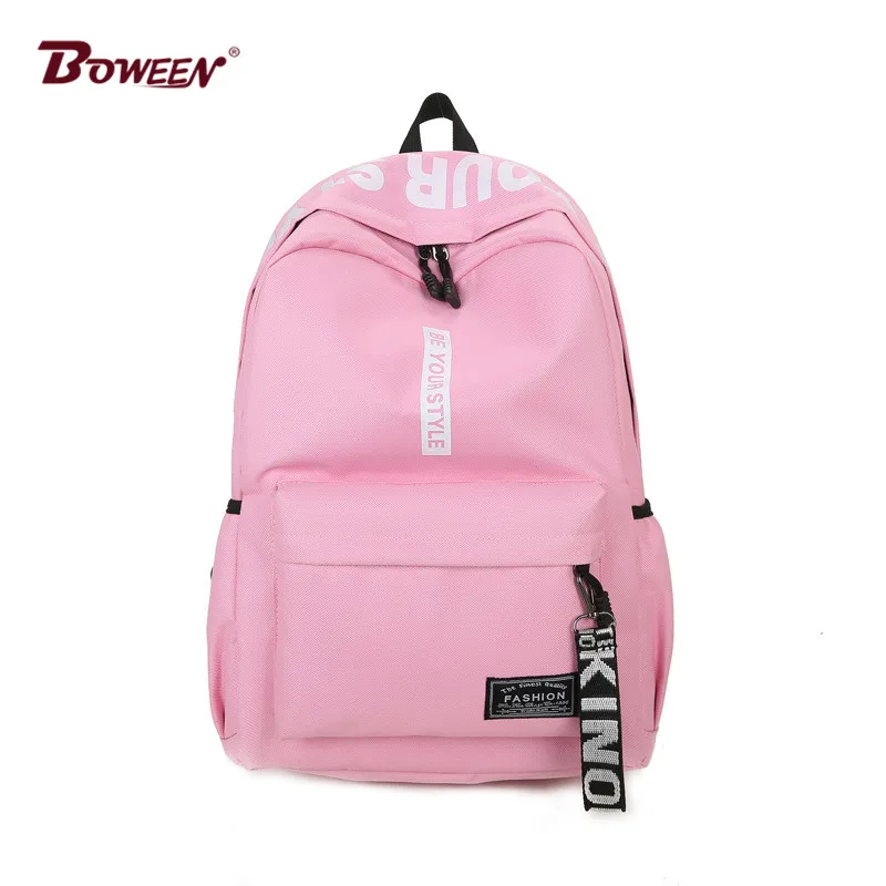 

Ribbon leisure women nylon backpack schoolbag for girls teenagers Casual school bags back pack female bag black Solid Large 2018