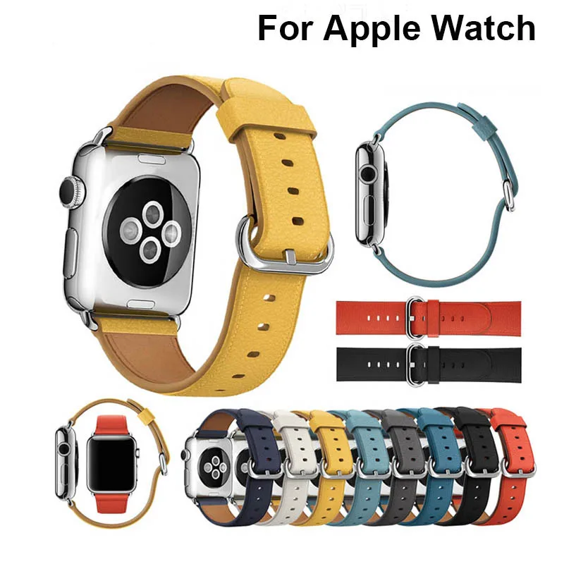 Спортивный кожаный ремешок для часов Apple Watch Series 3/2/1 42 мм 38 спортивный браслет с