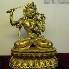 USPS в США S3058 Pure Bronze 24 К Золото Gild Авалокитешвара Манджушри Кван Гуань Инь Будда