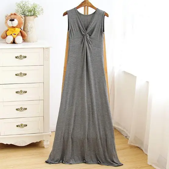 New sexy nightwear nightdress women sleeveless long night wear dress modal cotton soft nightgowns female night gown nightshirt