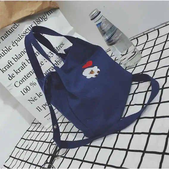 

chicken pattern high quality canvas shoulder bag for women lady messanger crossbody handbags brands shopping bag