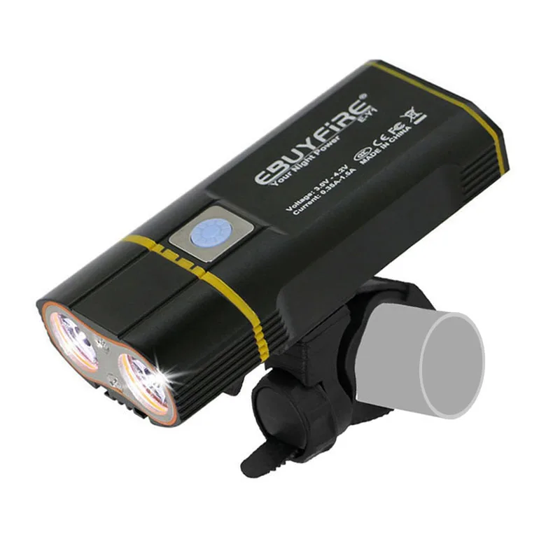 Велосипедный светильник 6000лм 2x XML-L2 светодиодный велосипедный светильник s USB Перезаряжаемый 6000 мА/ч велосипедный передний светильник, задний светильник