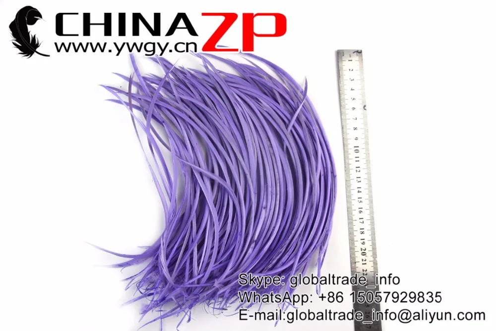 10 lavender Goose Biots Feathers (4)