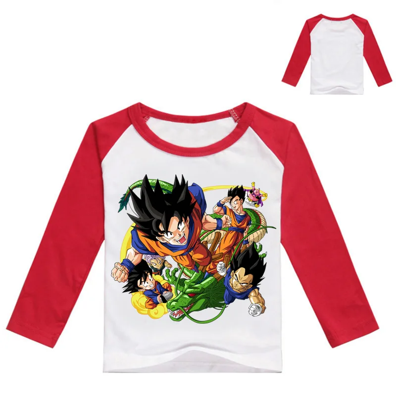 Толстовки для мальчиков с героями мультфильмов Dragon Ball Z Goku DBZ, толстовки для девочек, верхняя одежда, Весенняя детская одежда, детская одежда с длинным рукавом и капюшоном