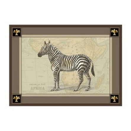 Zebra with Border I Poster Print (9 x 7)