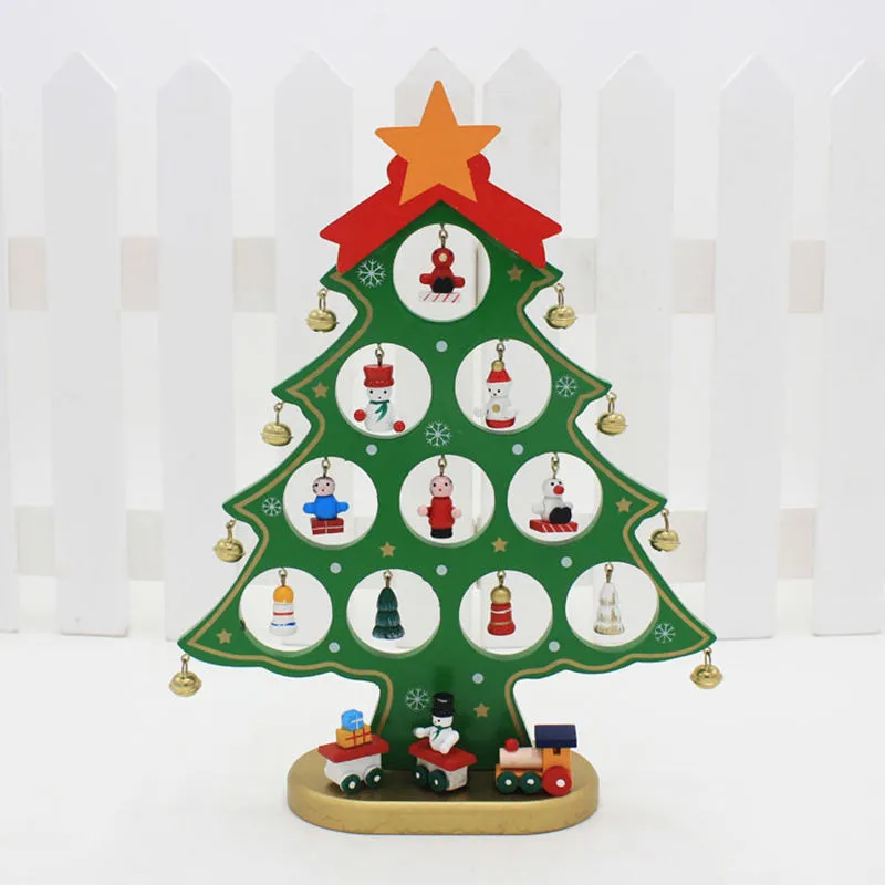 Diy Cartoon Wooden Christmas Tree Decoration Gift Ornament Diy Cartoon Wooden Christmas Tree Decoration Gift Ornament Table Desk D In Toppers From Home Garden On Aliexpress Alibaba