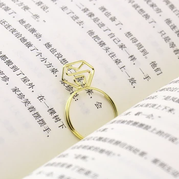 

5pcs/lot Golden Hexagon, heart, diamond, rain drops, arrow Shape Note Clips Binder Clips Paperclip School & Office Suplies