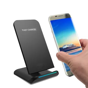 

Vertical Simple Desktop Induction Wireless Charging Mobile Phone Holder Pocket Double Coil Charging Compact Portable Fast