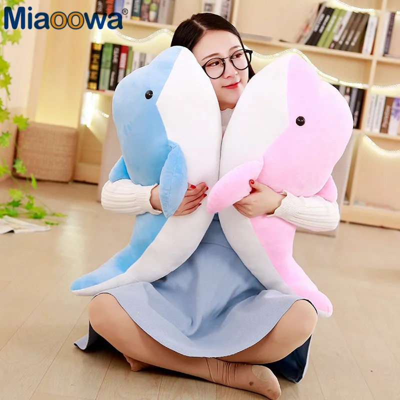 Miaoowa 1pc 40cm Lovely Dolphin Plush Toy Cartoon Stuffed Animal Fish Doll Cute Toys Gift for Children Creative Birthday Present