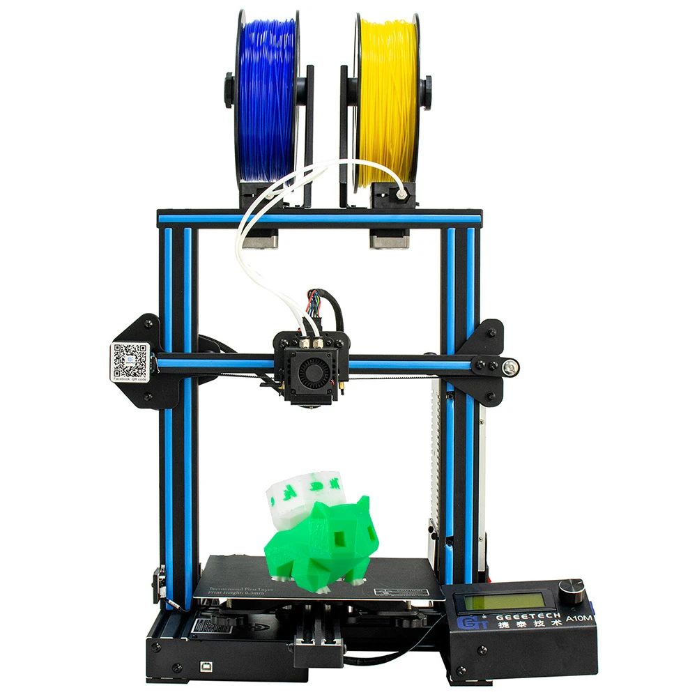 Geeetech 3D طابعة A10M 2 في 1 Mixcolor السيارات التسوية وظيفة 220*220*260 3 مللي متر الألومنيوم مرتعا Superplate خيوط الحرفي CE FDM