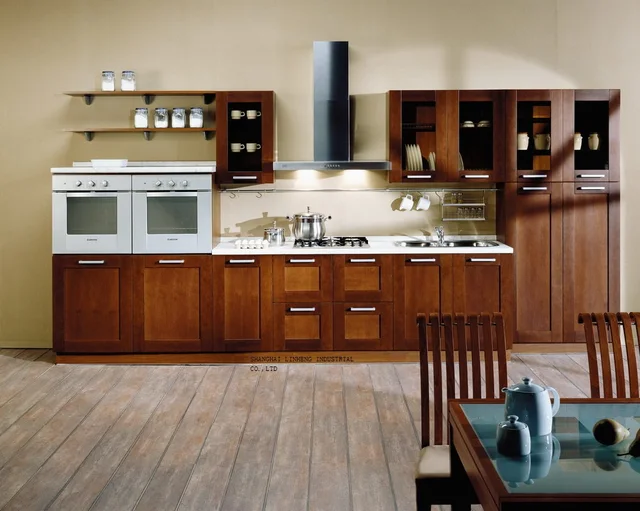 Best Price classical coffee glaze maple kitchen cabinets(LH-SW073) Best Price classical coffee glaze maple kitchen cabinets(LH-SW073)