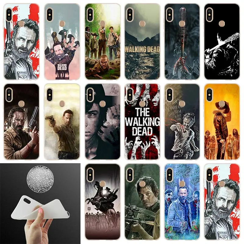 

Phone Case walking dead pattern For Xiaomi Redmi Note 7 6 5 4x redmi 7 6pro 6a s2 5a 4a 4x 5plus y3 Soft Cover Coque