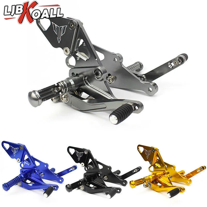 CNC Adjustable Rear Sets Rearset Footrest Foot Rest Pegs For Yamaha MT