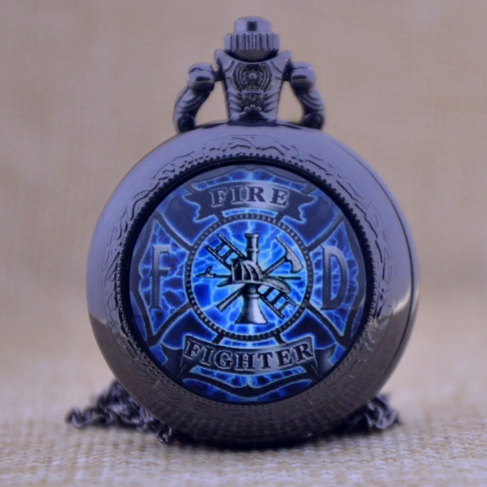 New Arrivals Fire Fighter Fireman Black/Silver/Bronze Quartz Pocket