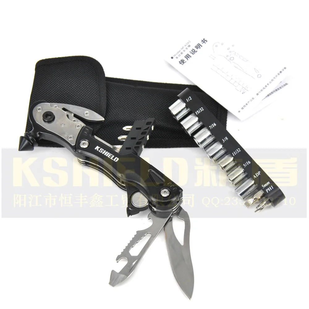 

Mack Walker Multi Tools Pocket EDC Tools with Belt Cutter/Window Glass Breaker LED Torch for Camping, Hiking and Travel