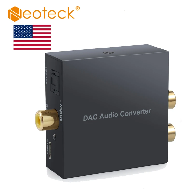 (Отправка от нас) Neoteck 96 кГц цифровой аналоговый аудио Преобразует коаксиальный