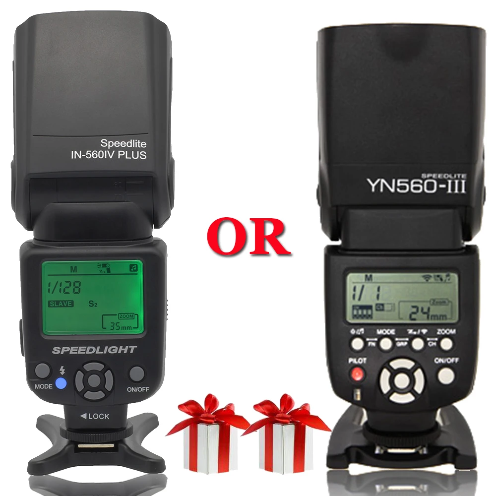 

INSEESI Universal Cameras Flashlight IN-560IV Plus OR Yongnuo YN560III YN-560III Wireless Flash Speedlite For Canon Nikon Pentax