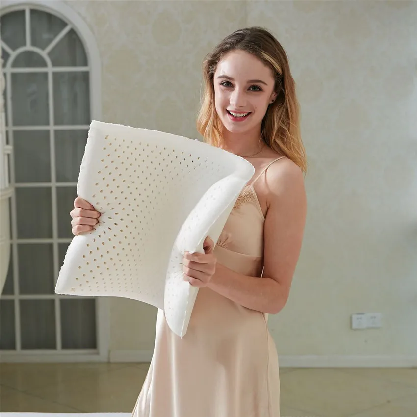 Подушка ZHUO MO 60x40 см из натурального латекса для сна подушка массажа шеи забота о