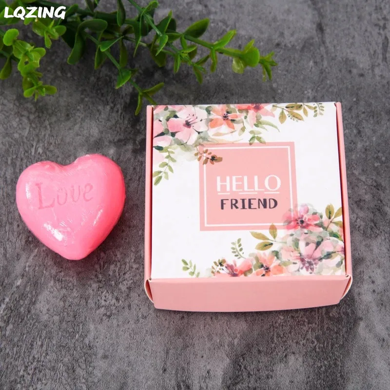 

65*65*30mm 30pcs Handmade soap small cartons box,Personality carton trinkets boxes wedding candy/dessert packing box spot custom