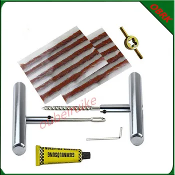 

15PC Vacuum Tire Motorcycle Electric Cars Tire Repair Tools Kit Cold Strip Tyre Repair String Speed Glue