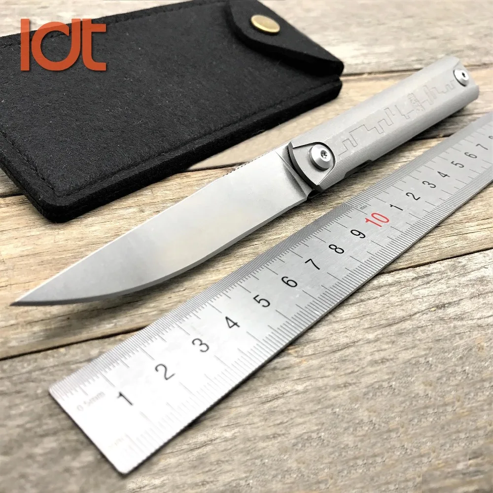 LDT Zebra MS2 Folding Knife S35VN Blade Titanium TC4 Handle Knives Ceramic Ball Bearing Tactical Survival Camping Knife EDC Tool