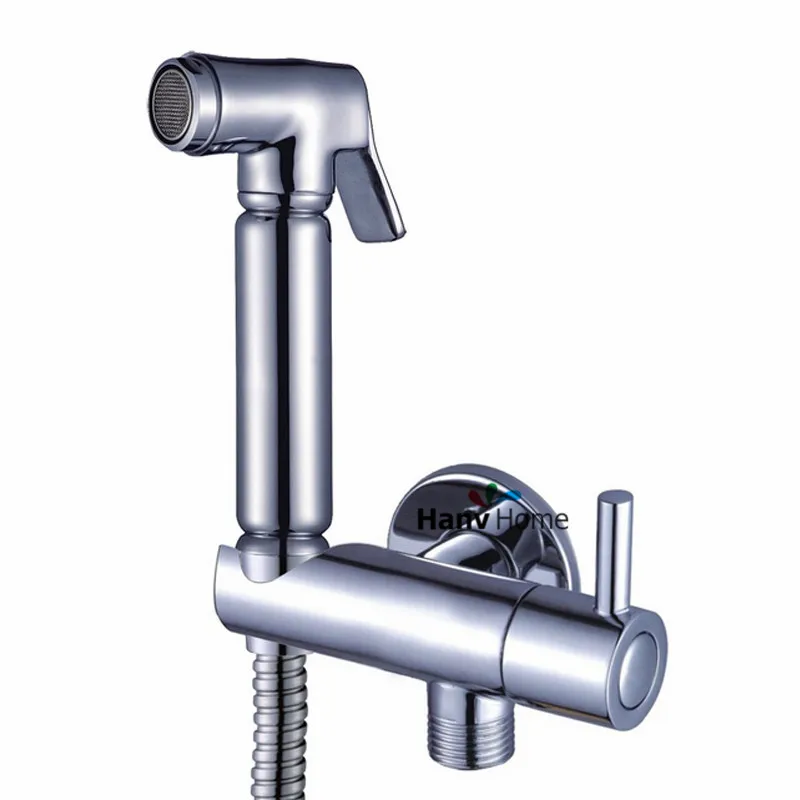 Toliet Brass Hand held Bidet Spray Douche Sprayer Shower Set Shattaf