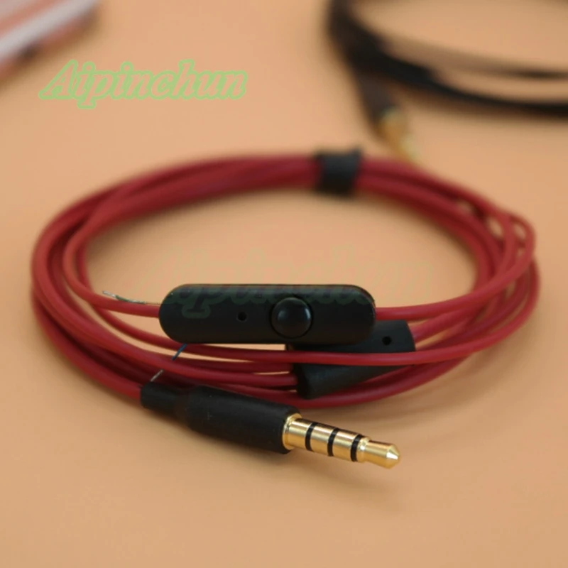 Aipinchun 3,5 мм DIY наушники аудио кабель с микрофоном Ремонт Замена провода для наушников CTIA Jack 2 цвета 125 см