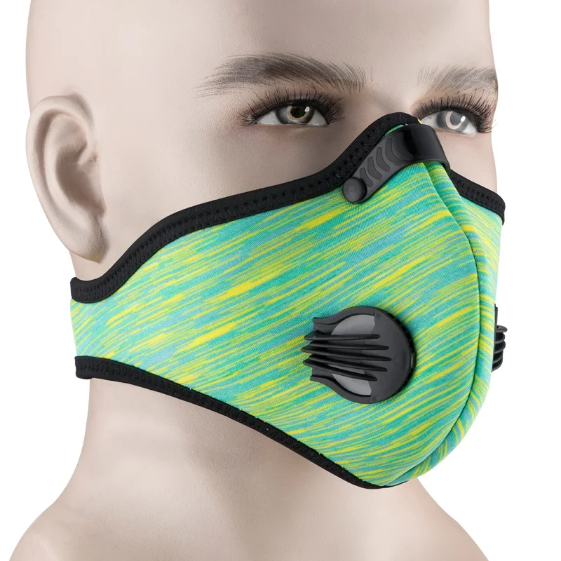 ROCKBROS Пылезащитная маска, противотуманная, дышащая, маска для лица, Пылезащитная, для города, активированный уголь, воздушный фильтр, спортивный, Cycing Motor, для мужчин, для улицы - Цвет: 038Green
