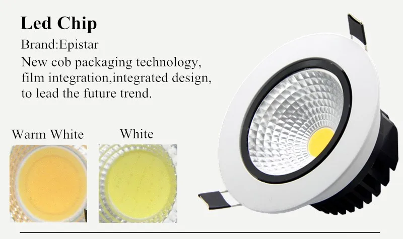 Dimmable 5W  7w  9w  12w LED COB Recessed Downlight LED Empotrables Ceiling Light Spot Light Lamp Home Indoor Lighting (3)