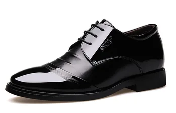 

Nice High Quality Leather Dress Shoes New Style Business Wedding Formal Flats Black Shoes For Men SIZE 28-67