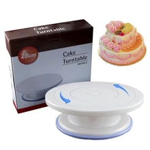 PP Пластик торт проигрыватель вращающийся Торт Украшение Инструмент 27,5 см противоскольжения лепешка Стенд Главная DIY торт ротационной таблица культурного наследия