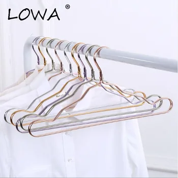 

10Pcs Hangers Coat Hanger For Clothes Space Aluminium Alloy Closet Perchas Para La Ropa Storage Space Saver