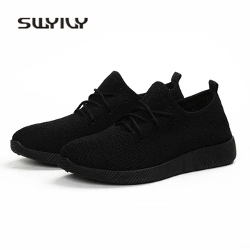 

SWYIVY Women Sneakers Light Weight 2019 41 Woman Casual Shoes Slip On Lazy Shoes Comfortable Candy Color Breathable Net Shoe