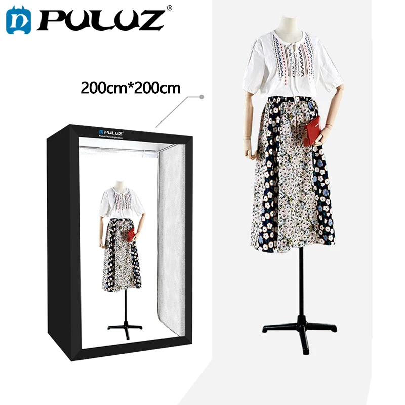  PULUZ Photo Box 200cm Foldable 6 Light Strip Bars 240W 5500K Photo Lightbox Studio Shooting Tent Bo