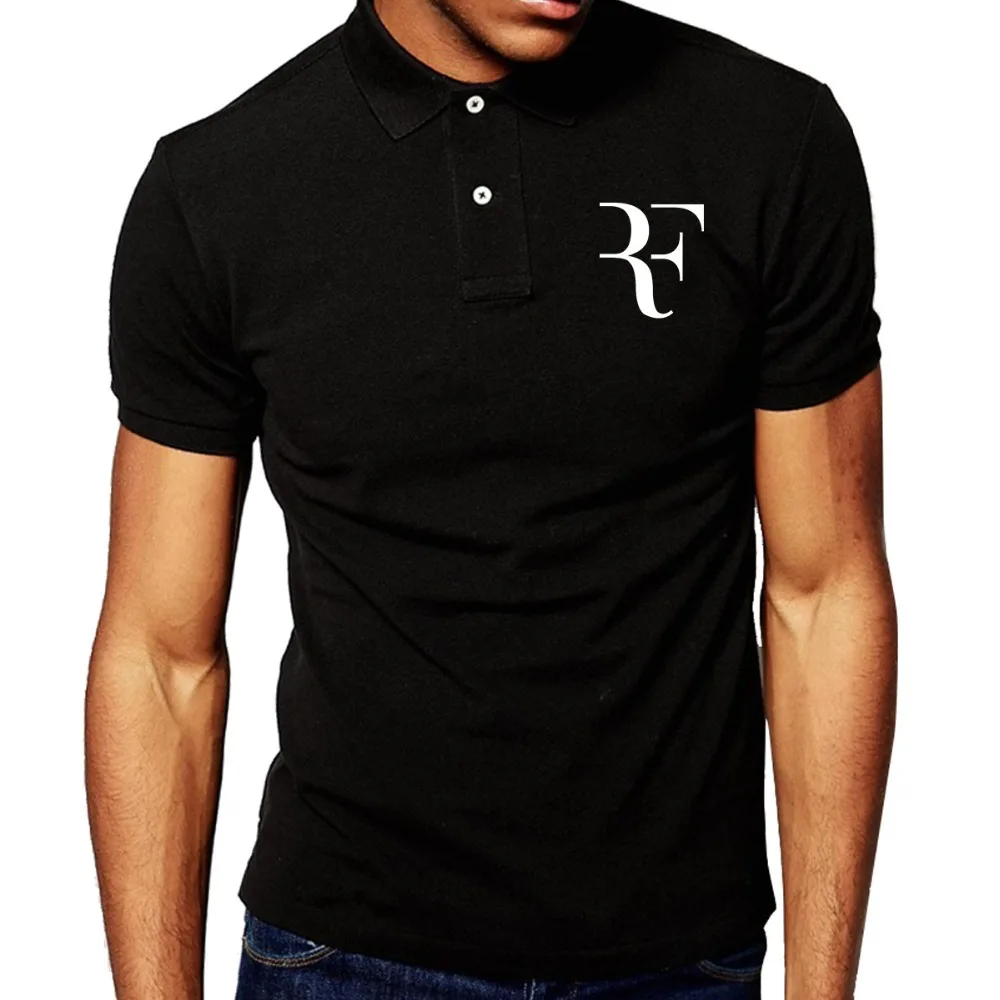Roger Federer Polos hombre de algodón ropa RF para hombre