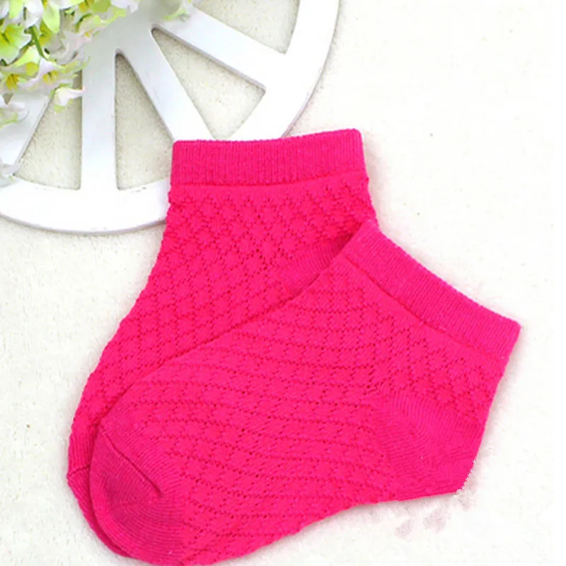 5 пар/партия) хлопковые воздухопроницаемые носки для мальчиков и девочек 10 цветов сетчатые носки розового цвета на весну и лето b1tws0035