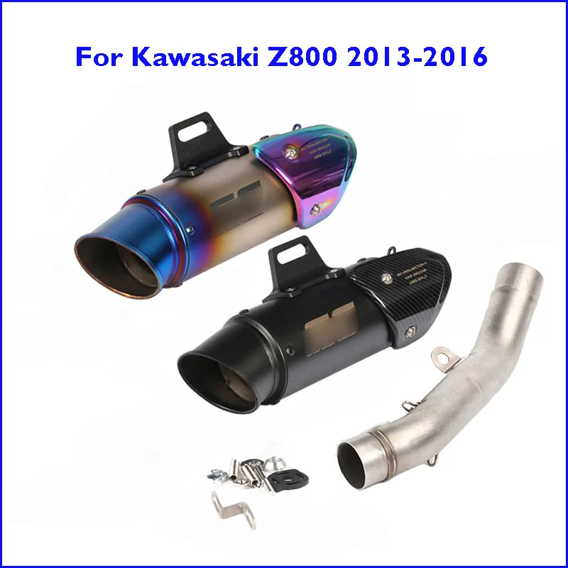 

Z800 Slip-on Exhaust Muffler Pipe Tip Tail Escape End Can Modified Link Connect Tube for Kawasaki Z800 2013-2016 Exhaust System