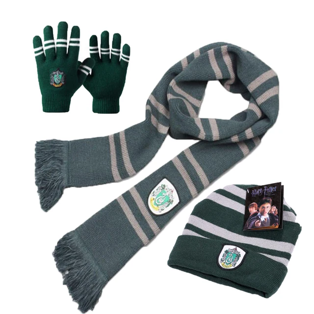 2018 Harri Potter Scarf Scarves Touch Gloves Hat Gryffindor/Slytherin/Hufflepuff/Ravenclaw Scarves Hat Touch Gloves Scarf