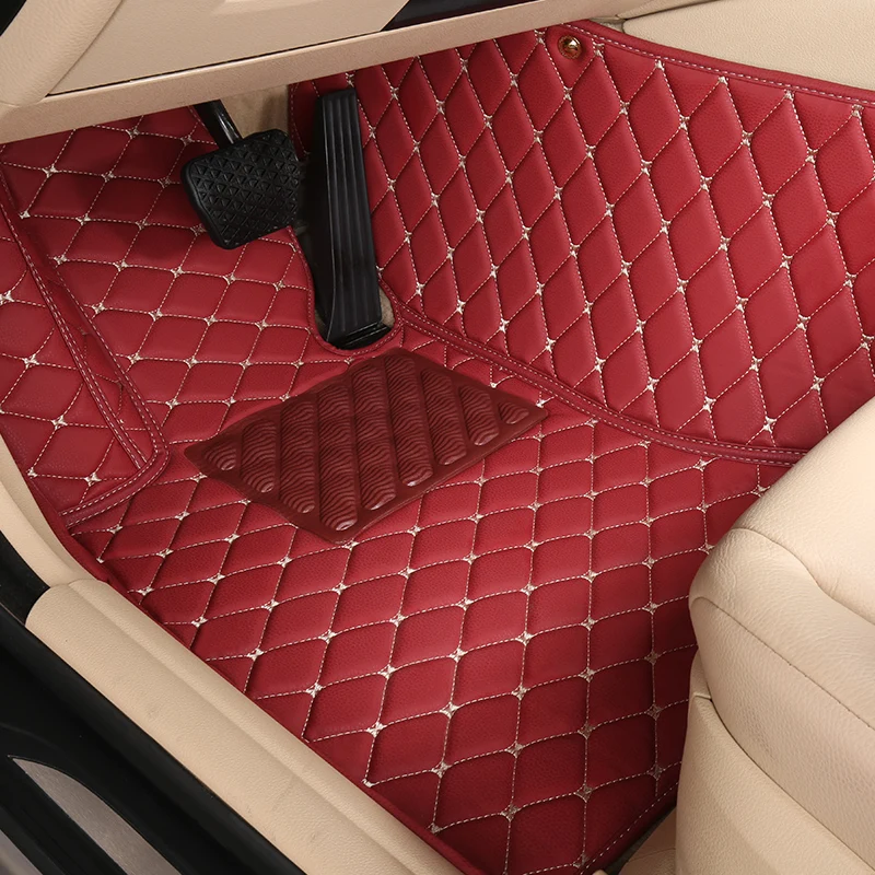 Customized full covered car floor mats for Volkswagen CC GOLF POLO TIGUAN PASSAT EOS Bettle 5seat waterproof durable carpets