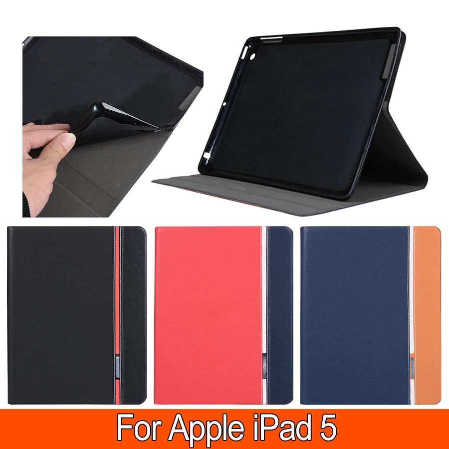 

Colors Magnetic PU Leather Smart Flip Stand Cover Case For Apple iPad Air Wake Up/Sleep Function for iPad 5